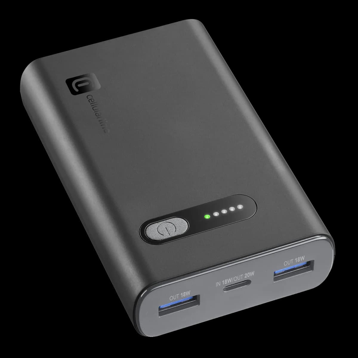Cellularline 10.000 mAh 20W Pd/2 USB Powerbank Siyah
