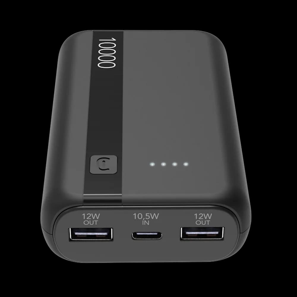 Cellularline 10.000 mAh 12w/2 USB Powerbank Siyah