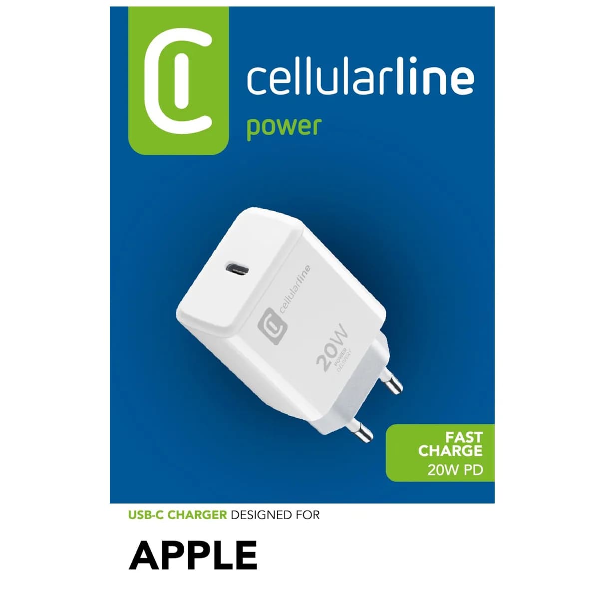 Cellularline 20W PD USB-C Apple Şarj Adaptörü