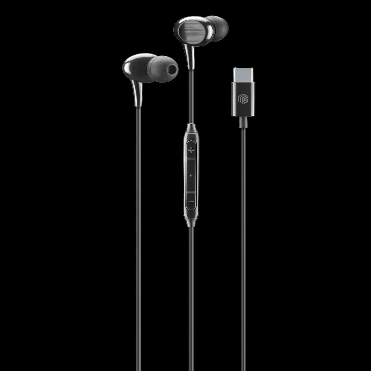 Cellularline Music Sound USB-C Kablolu Slikonlu Kulaklik Siyah