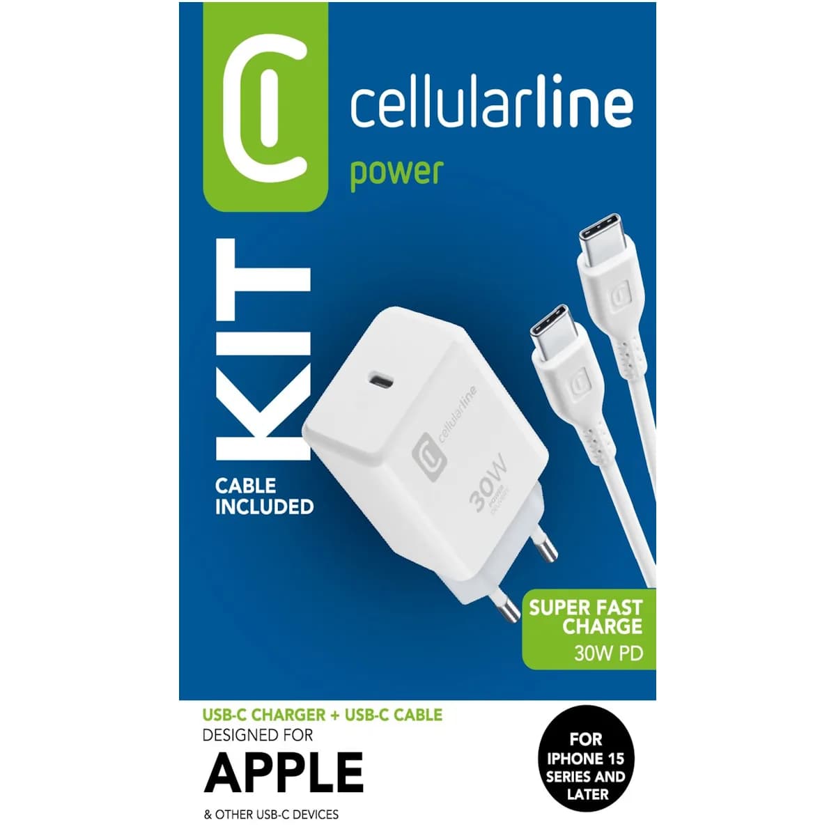 Cellularline 30W Type-C Apple Seyahat Şarj Seti