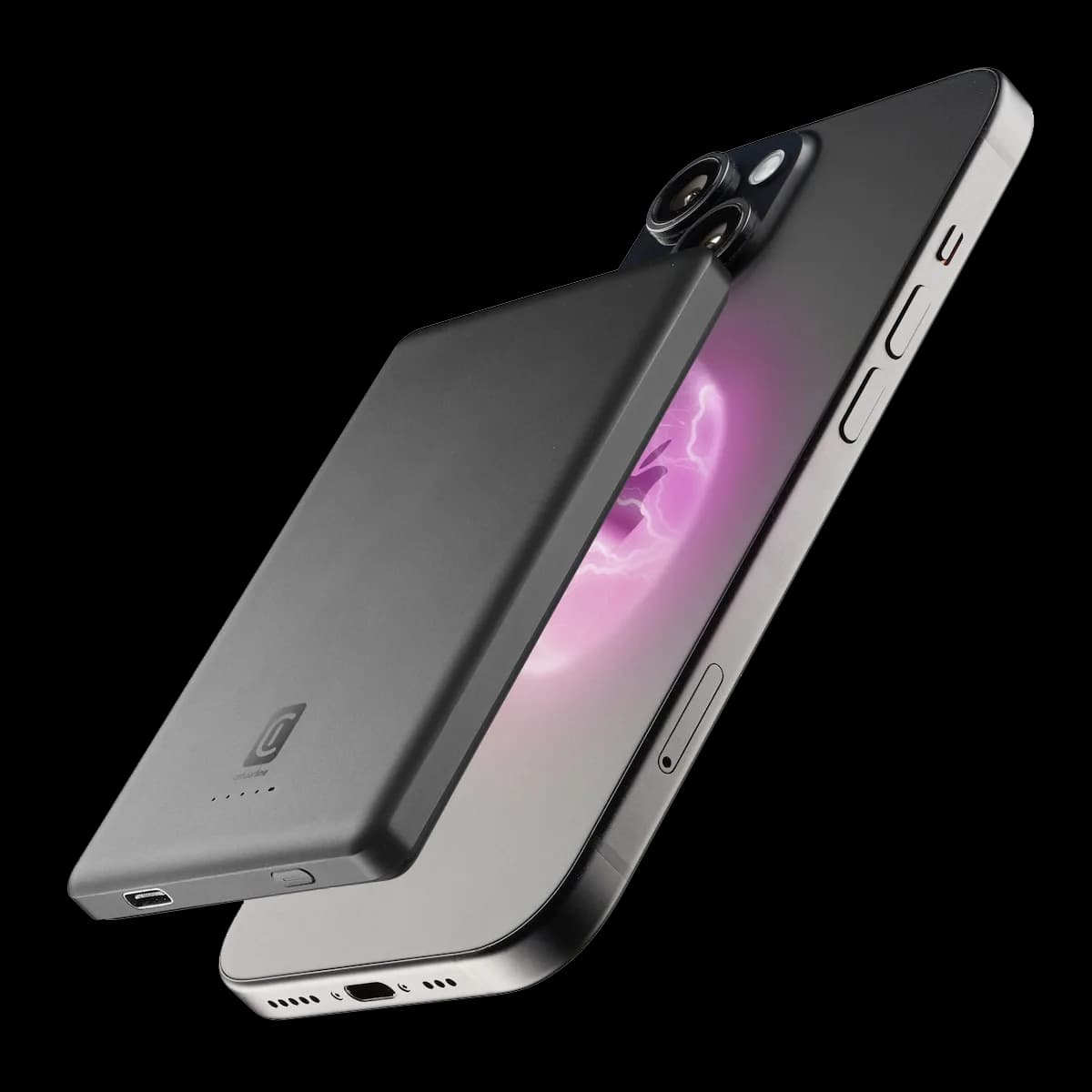 Cellularline 5.000 mAh Mag Lite MagSafe Powerbank Dark Gray