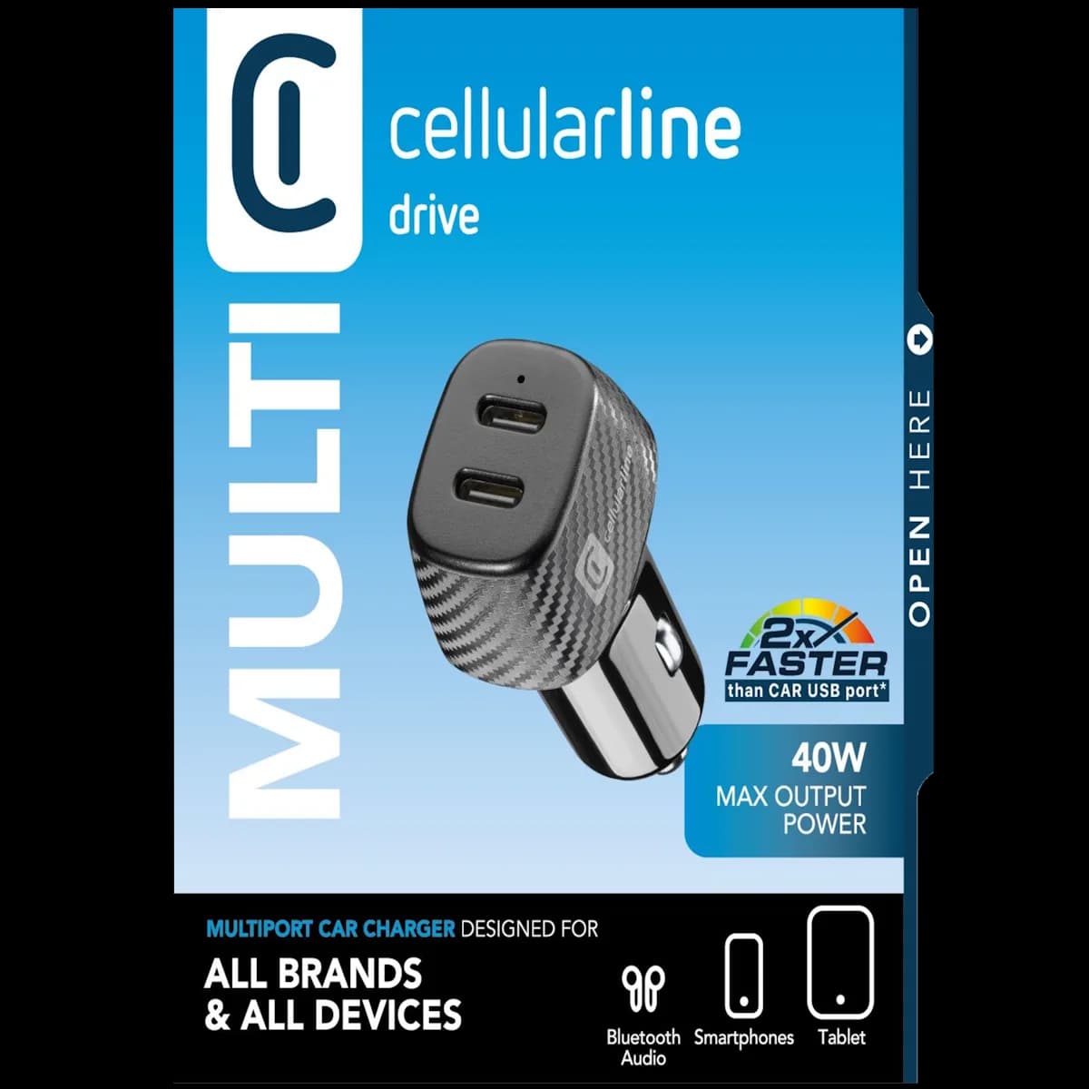Cellularline Araç İçi 20W USB-C + 20W PD Şarj Cihazı