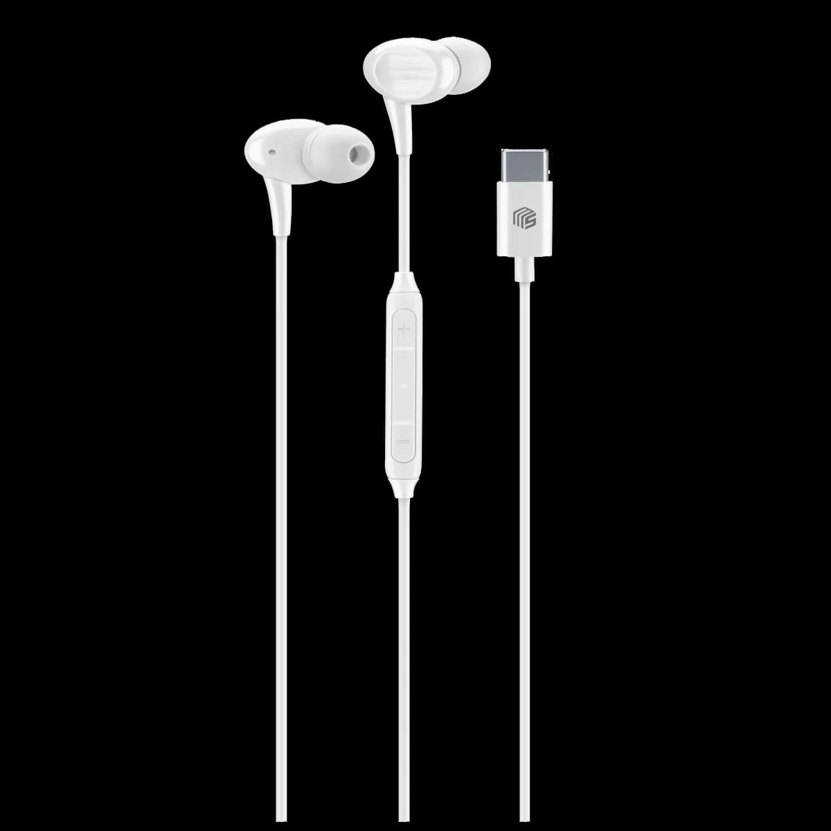 Cellularline Music Sound USB-C Kablolu Slikonlu Kulaklik Beyaz