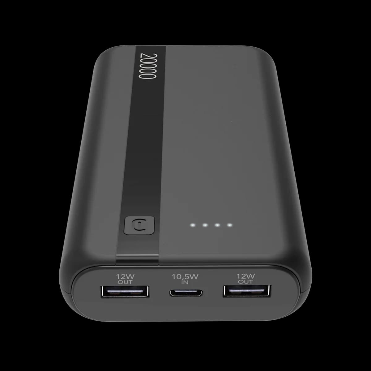 Cellularline 20.000 mAh 12w/2 USB Powerbank Siyah